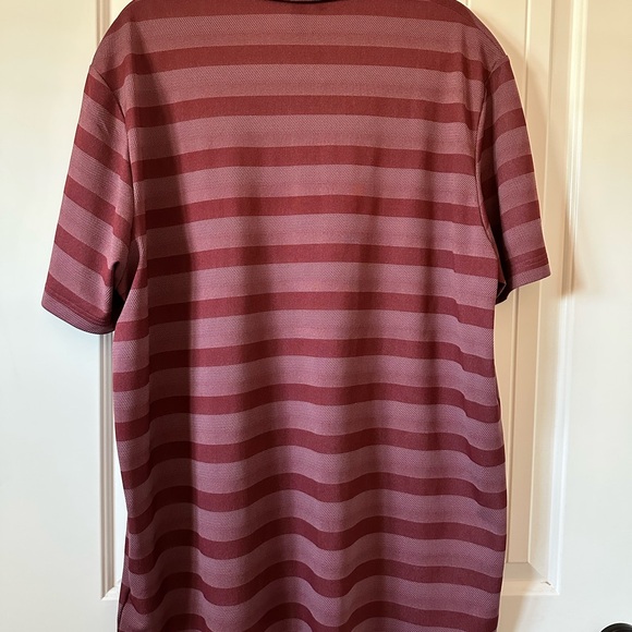 Men's Adidas Red Striped Polo Shirt Size 2XL - Picture 2 of 5